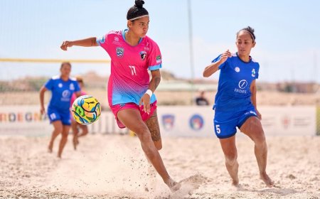 São Pedro goleia time de El Salvador na estreia do Mundial de clubes de beach soccer feminino
