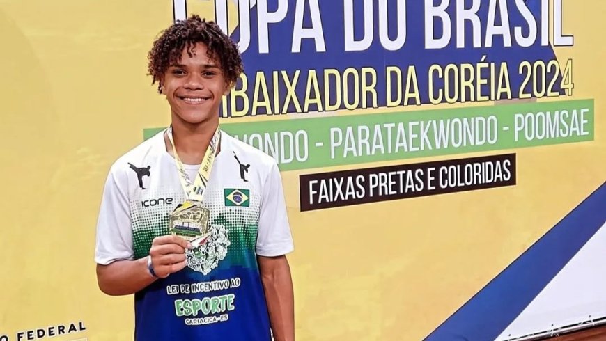 “Campeão de tudo” no taekwondo, Gabriel Oliveira vai levar a bandeira do ES pro mundo em 2025