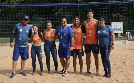 AEST fatura ouro, prata e bronze no Brasileiro Interclubes sub-19 de vôlei de praia